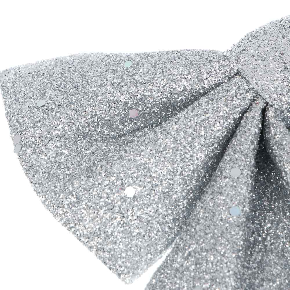 СНОУ БУМ Набор бантов 11,5х13 см, 2 шт, полиэстер, серебро - #5