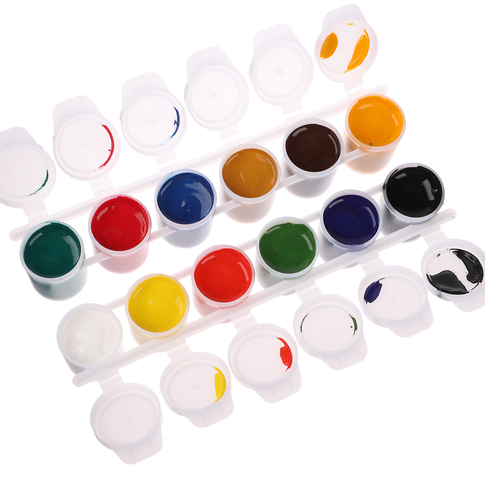 ЛУЧ Гуашь "ZOO", 12 цветов, баночки по 15мл, скрепленные баночки, 20С 1356-08 - #4