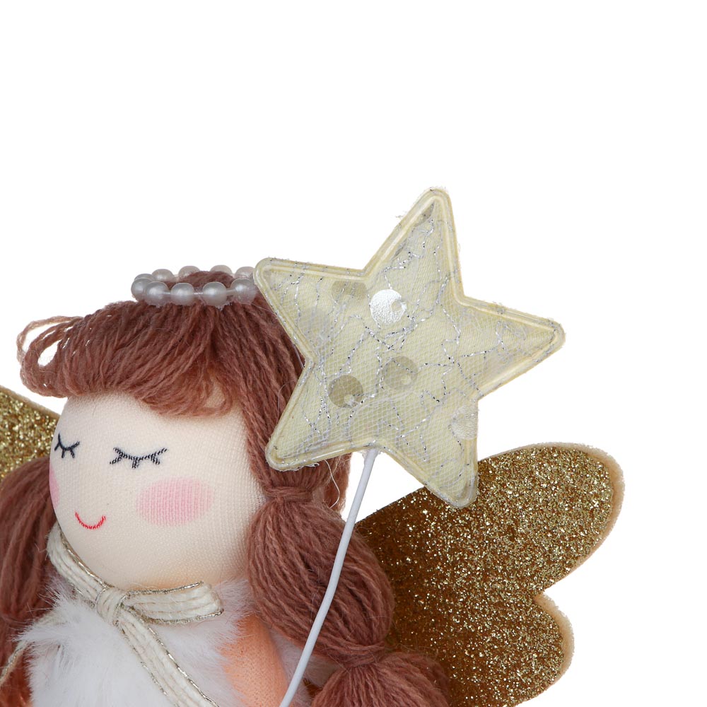 СНОУ БУМ Сувенир Ангел 21 см, полиэстер, белый, 3 вида - #5