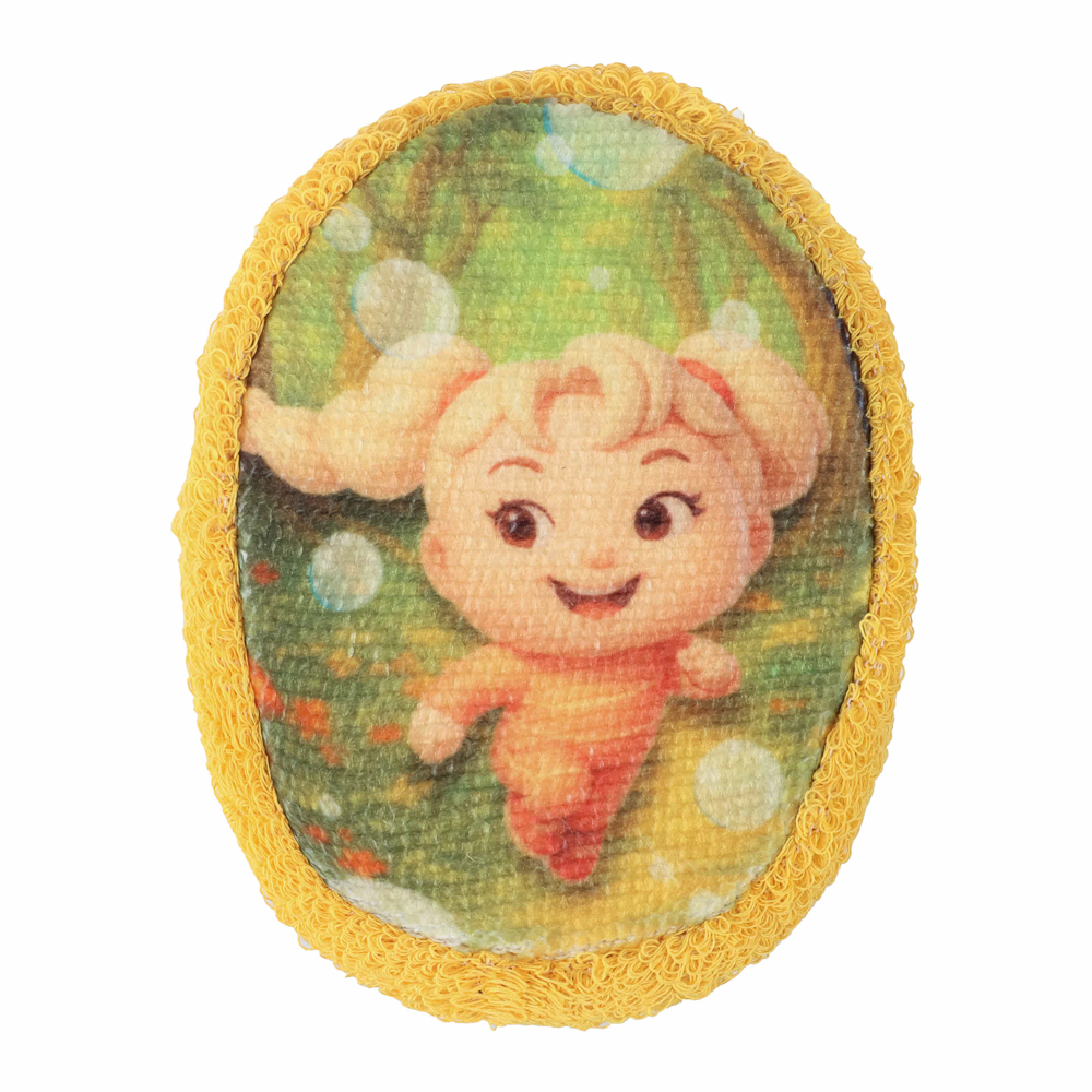 Мочалка-губка детская BY Русские Супергерои, размер 13x10x3см, пенополиуретан, 100% хлопок, 0+ - #17