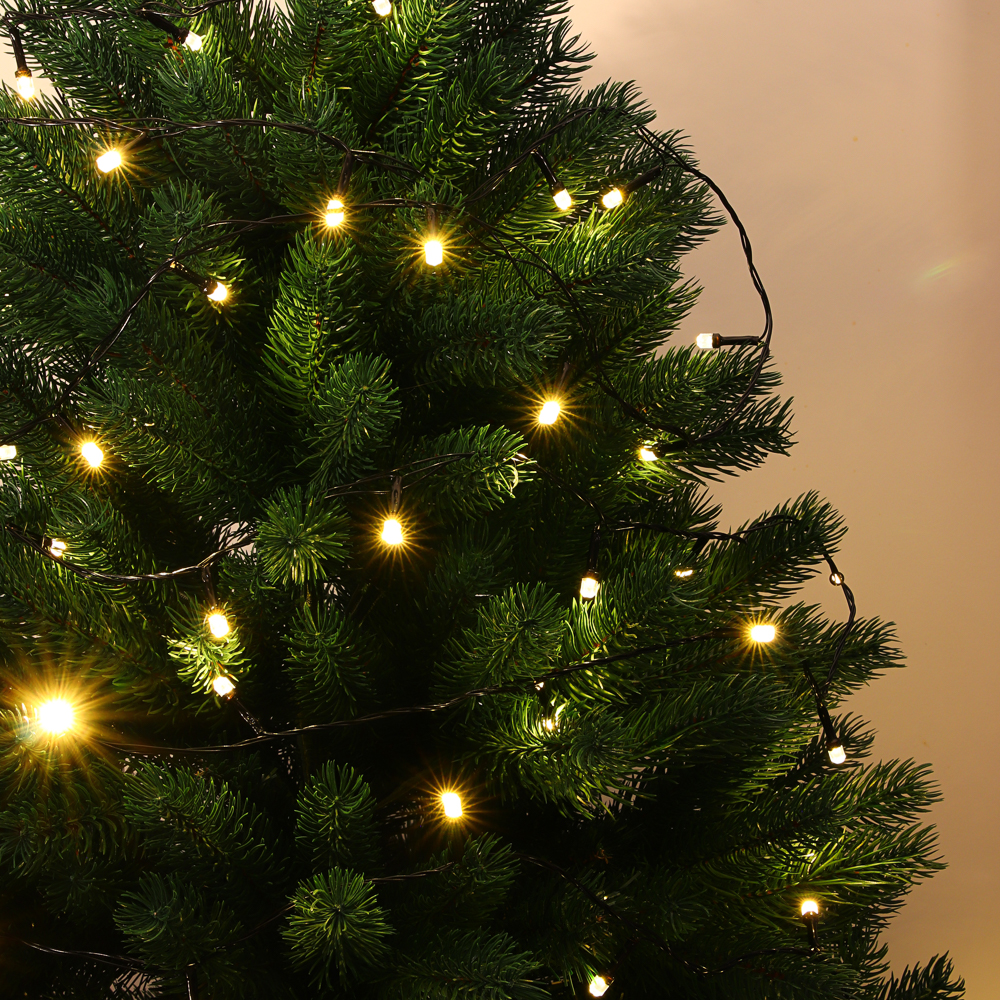 СНОУ БУМ Гирлянда эл. вьюн 30м, 300LED, шампань, 8 режимов, ПВХ черный, 220В - #9