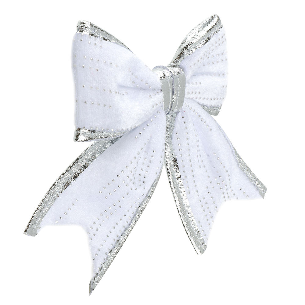 СНОУ БУМ Набор бантов 12x14 см, 2 шт, полиэстер, белый - #3