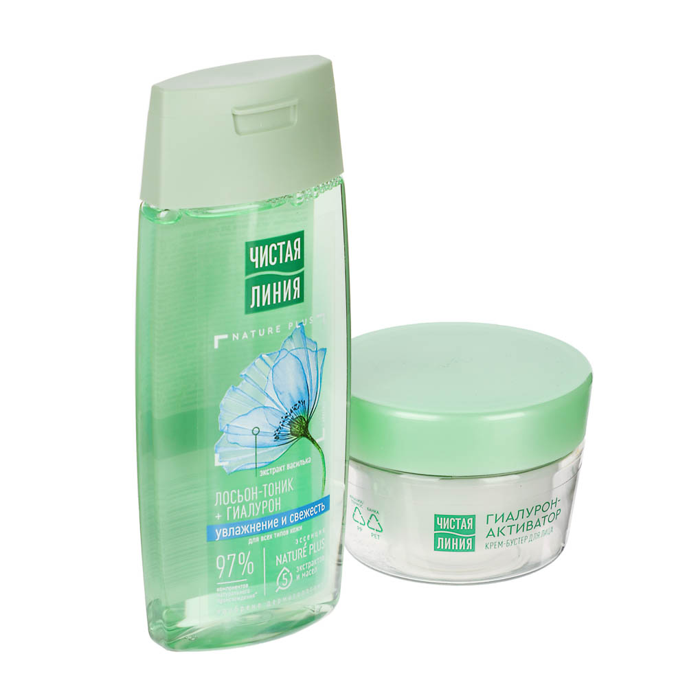 Подарочный набор женский ЧИСТАЯ ЛИНИЯ Ежедневный Уход:Крем-бустер,45 мл+Лосьон-тоник, 100 мл - #2