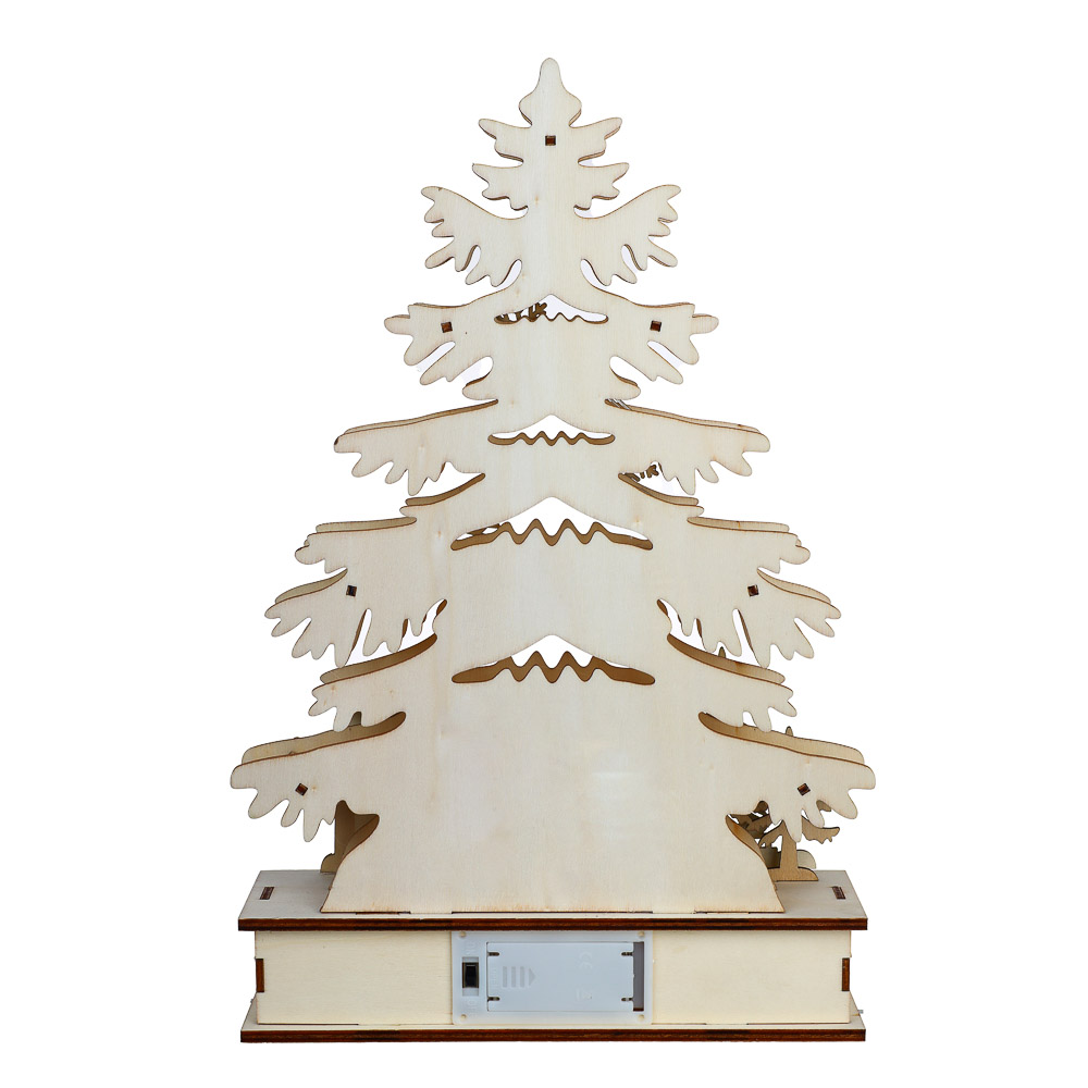 СНОУ БУМ Сувенир в виде елки с LED подсветкой, 22x34x6 см, дерево - #5