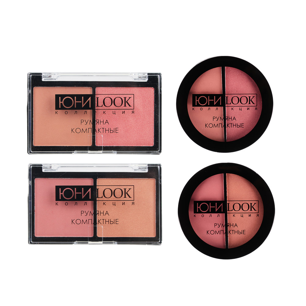ЮНИLOOK Румяна компактные, 4,6гр, 2 тона, РК-19 - #1