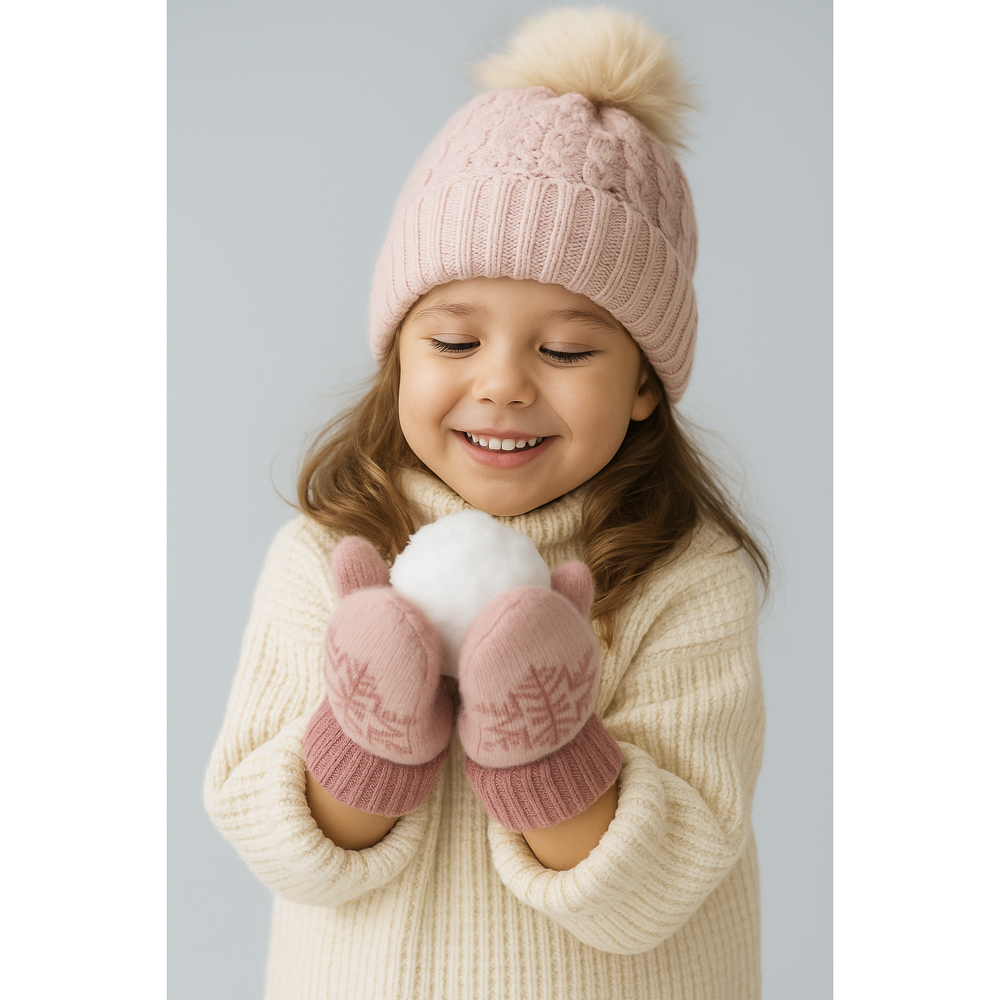 GALANTE Варежки детские на флисовой подкладке, р.14, 100% акрил, разноцветные, ОЗ25-34 - #7