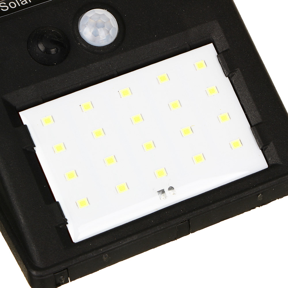 ЕРМАК Фонарь уличный настенный, на солнечной батарее, 20 LED, 1200мАч, 9,5х12,5х4,8см, пластик - #5
