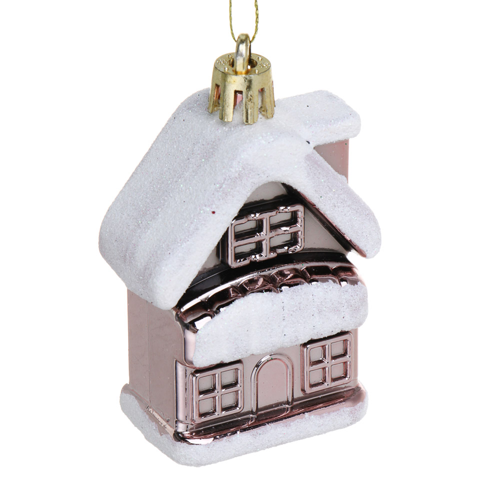 СНОУ БУМ Набор декоративных украшений "Домики" 2шт, 4,5x3x7,5см, пластик, арт.2 - #2