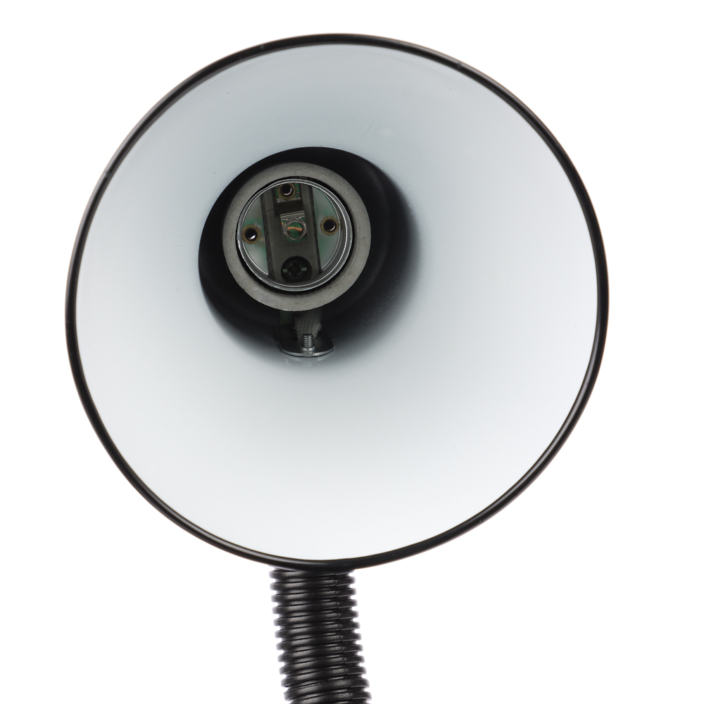 BY Светильник на прищепке, E27, 40 Вт, 230 В, гнущаяся ножка 10 см, шнур 75 см, черный - #6