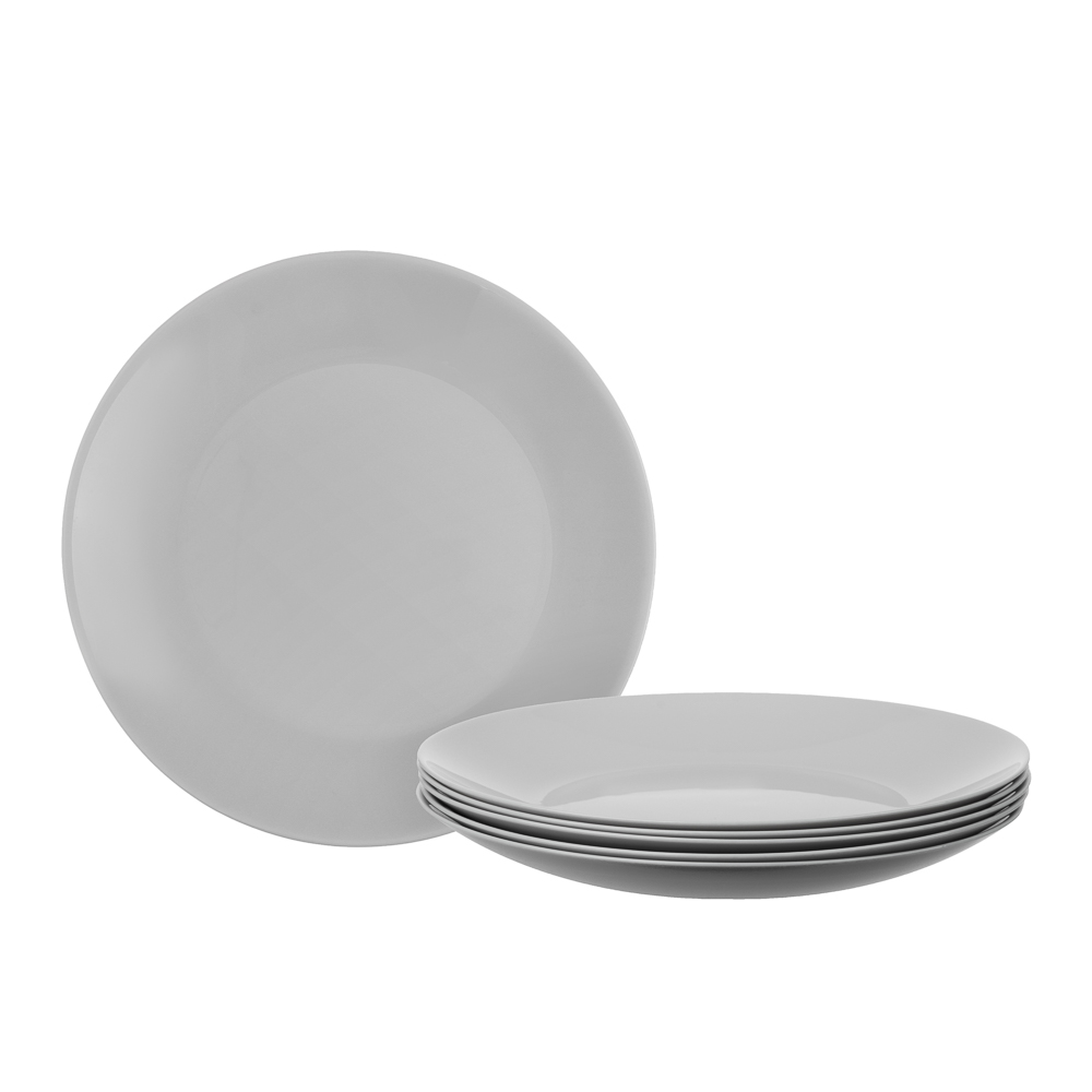 MILLIMI Грей Набор столовой посуды 19 пр., опаловое стекло, круглый - #6