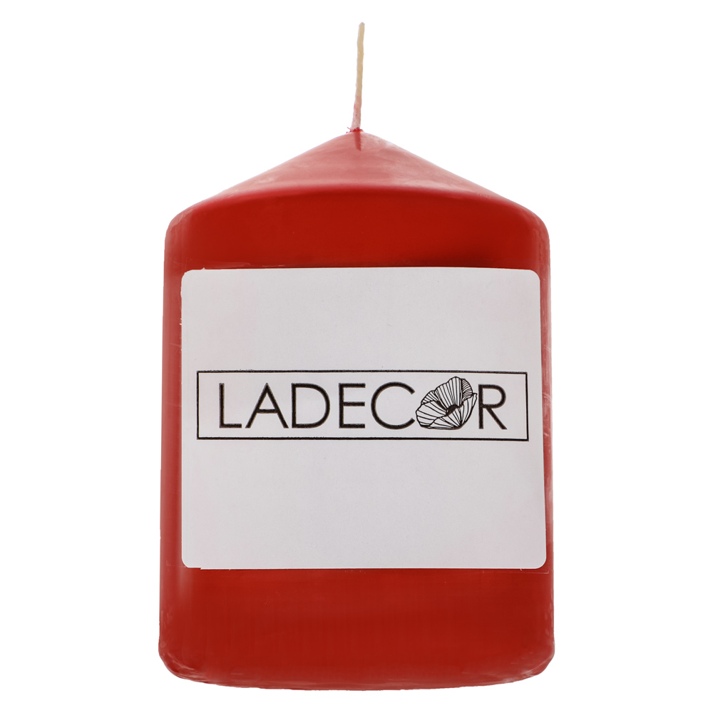 Свеча пеньковая Ladecor, красная, 7х10 см - #2