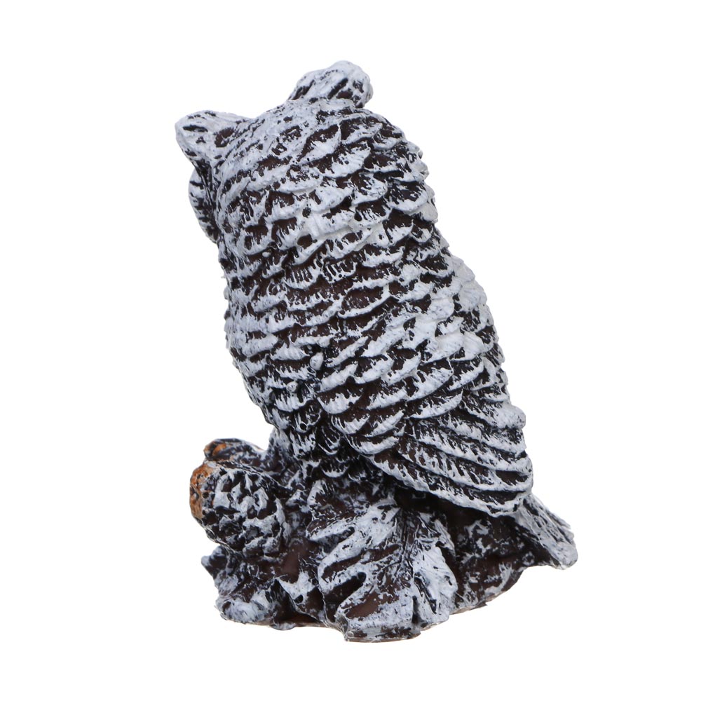 СНОУ БУМ Фигурка "Сова на ветке" 5-5,5x4x7,5см, полистоун, 2 дизайна - #5