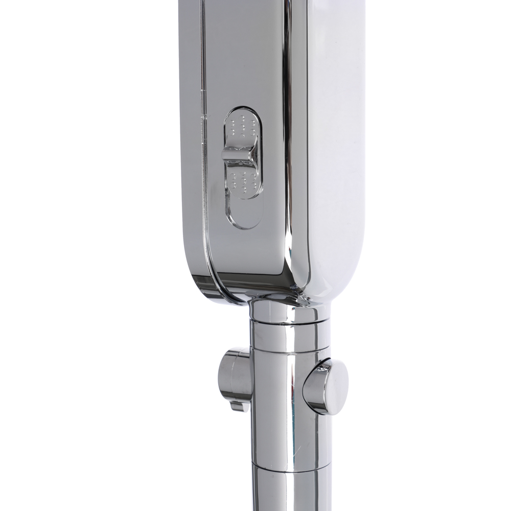 RAIN Лейка для душа с фильтром, 3 режима, регулировка напора воды, кнопка-стоп, 64х140мм, хром - #5