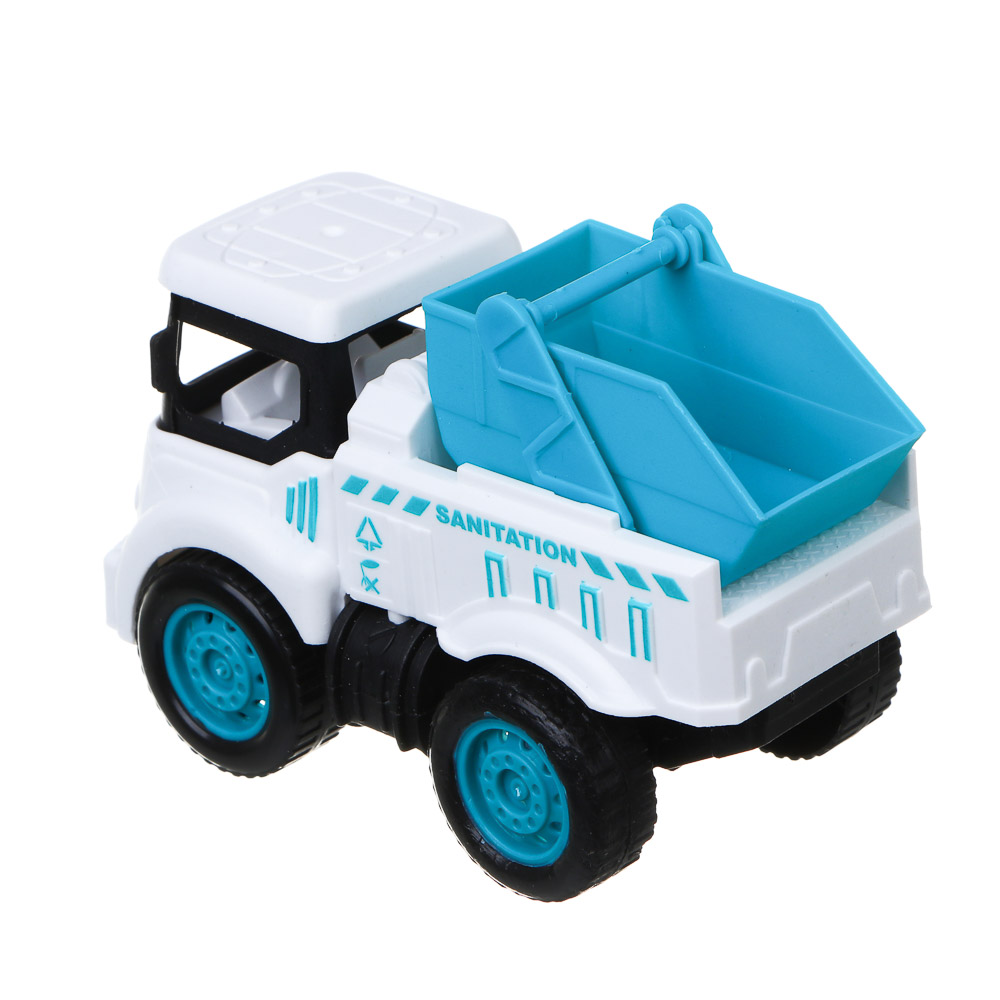 ИГРОЛЕНД Автовоз с машинкой, свет, инерция, 3хLR44, резина, ABS, 34х8,3х20 см, 6 диз - #11