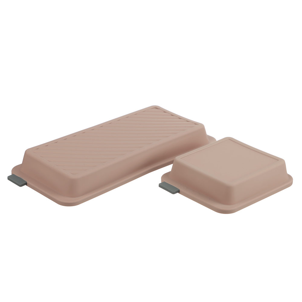 SATOSHI Набор форм для выпечки прямоугольных 2пр, 27,5х13х3,5см и 13,5х12,5х3,5 см, силикон - #7