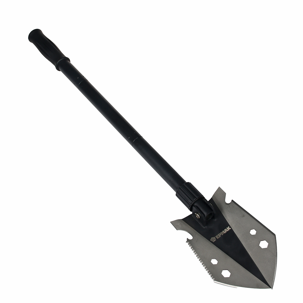 ЕРМАК Лопата складная для выживания, в чехле, (нож/пила + свисток), нерж. сталь, ПВХ - #2