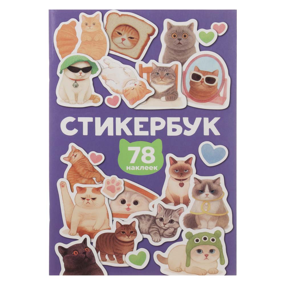 ХОББИХИТ Альбом " Sticker book" 21х14см, картон, бумага, 4 дизайна - #1