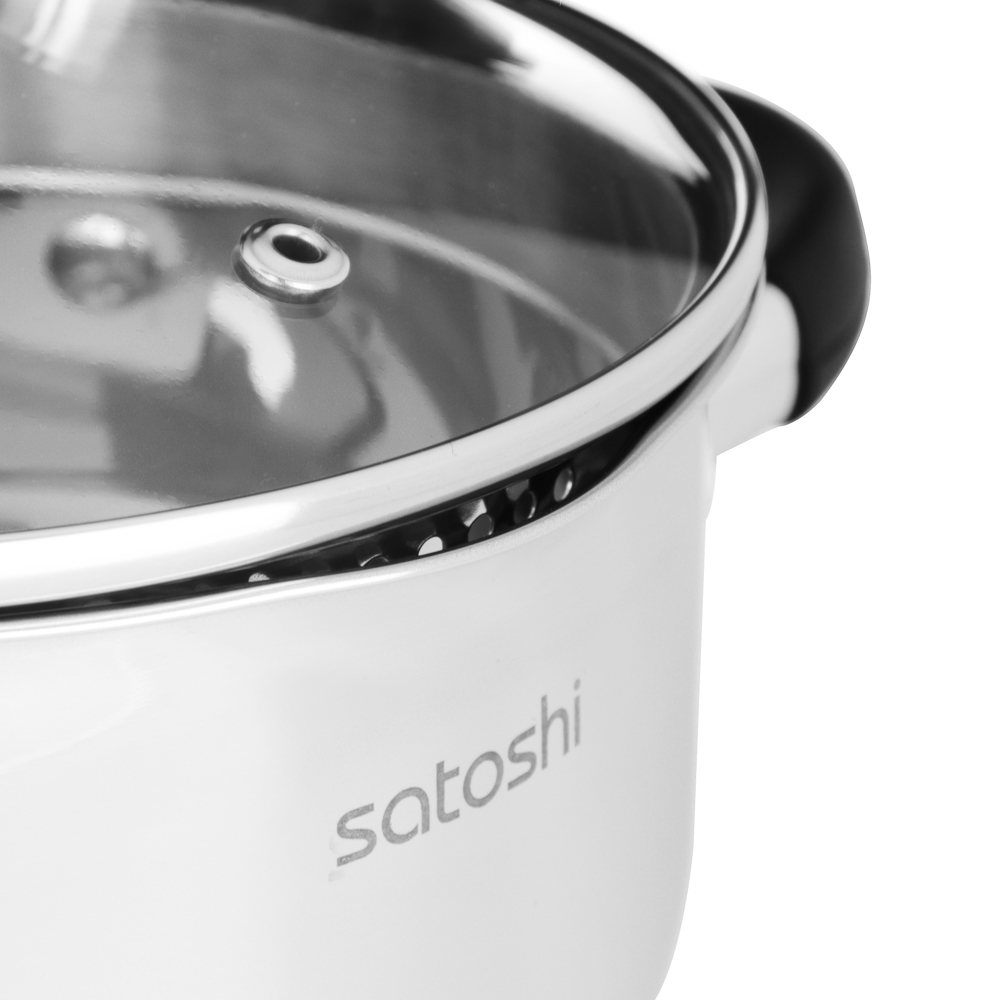 SATOSHI Арбон Кастрюля 24х13,5см, 5,9л, со стекл. крышкой, индукция - #3