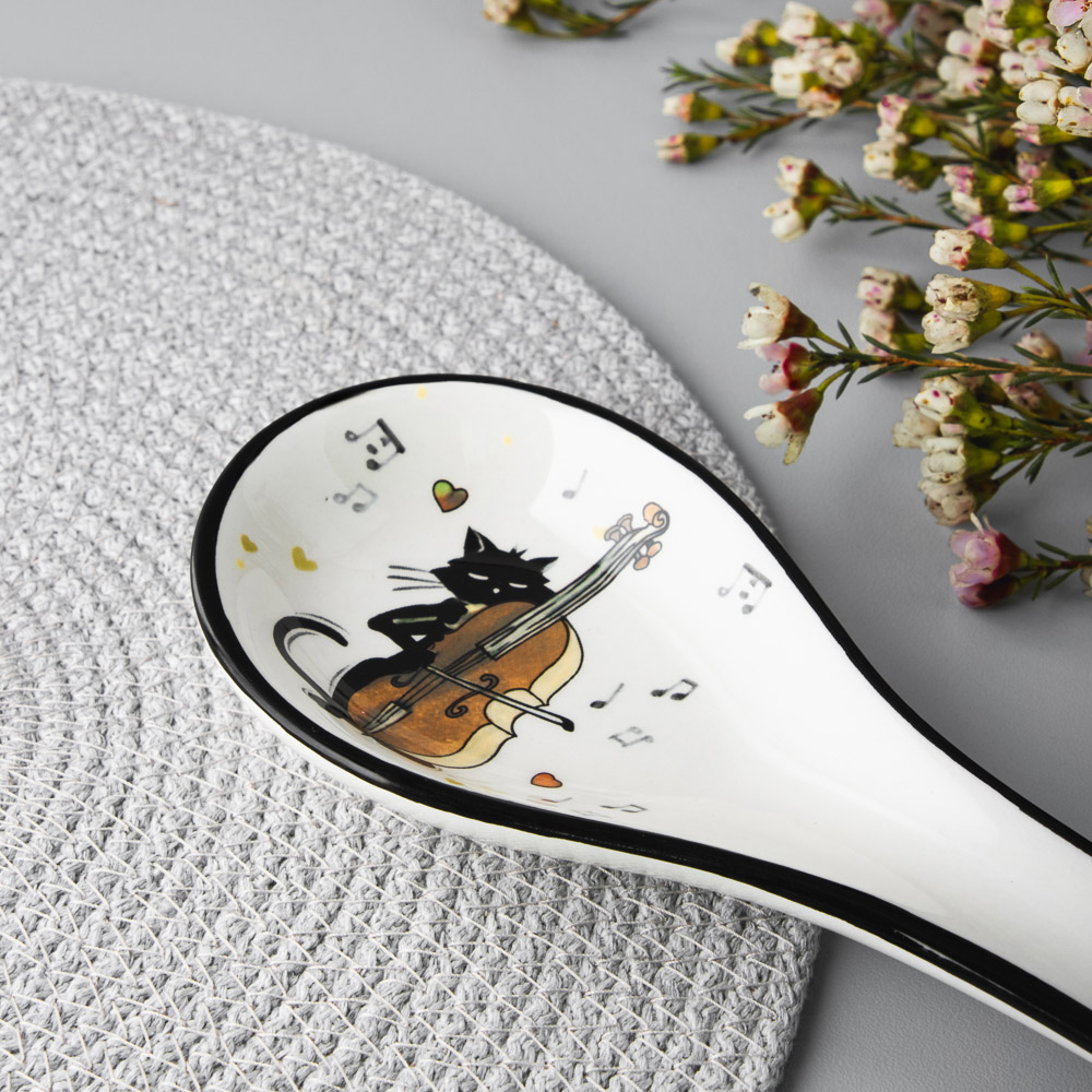 MILLIMI Котейка Подставка для ложки, 22x7x2,5см, керамика - #13