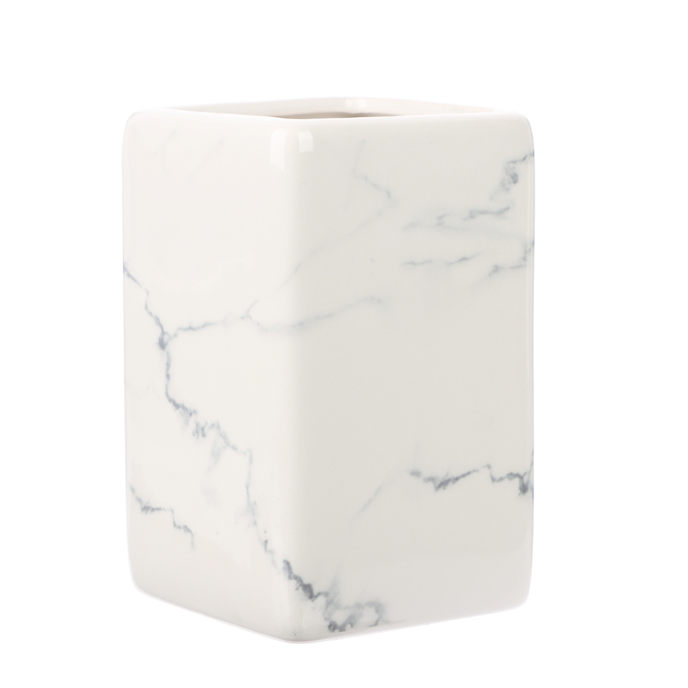 VETTA Стакан для ванной комнаты, "Мрамор", керамика - #1