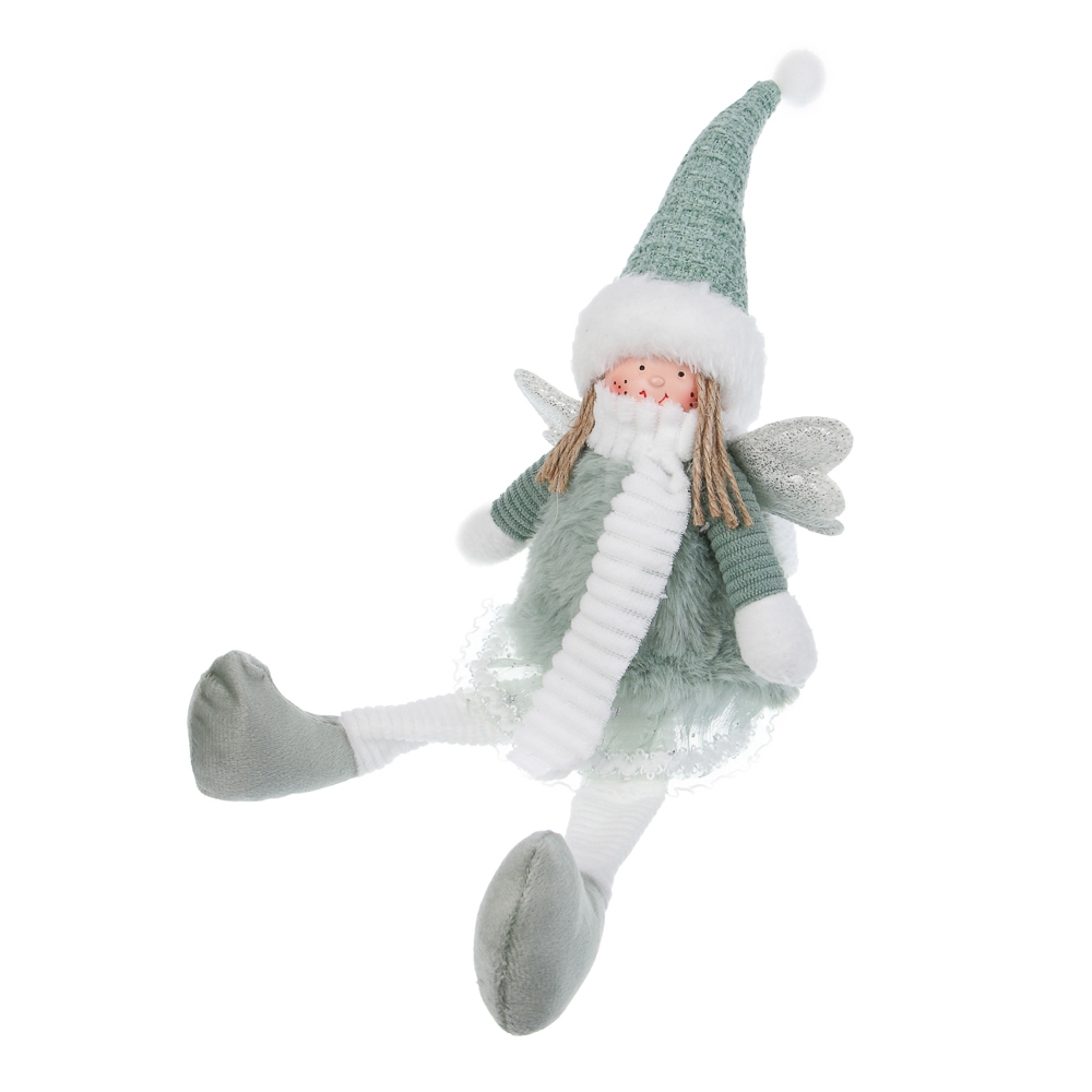 СНОУ БУМ Сувенир Ангелочек 27+11 см, полиэстер, зеленый - #4