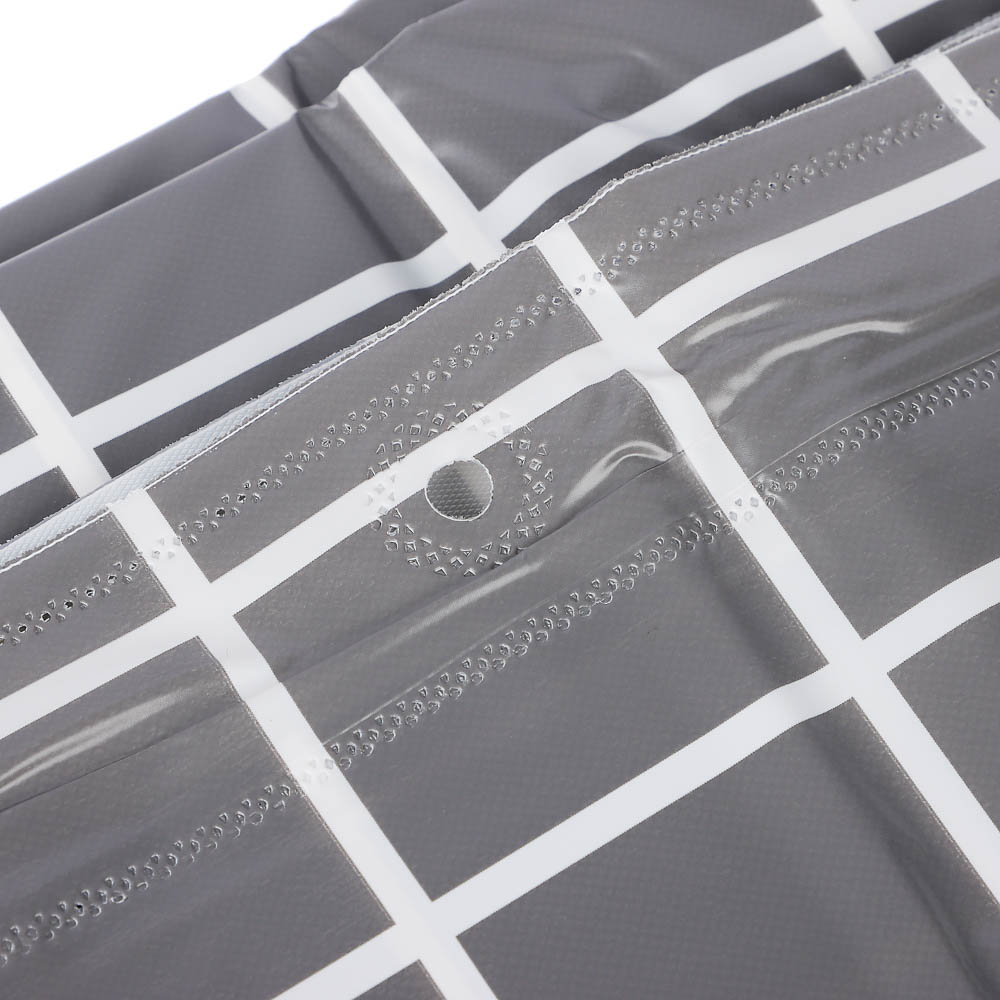 Шторка для ванной тм VETTA Квадро, ПЕВА 60г/м2, 180x200см, серый цвет - #4