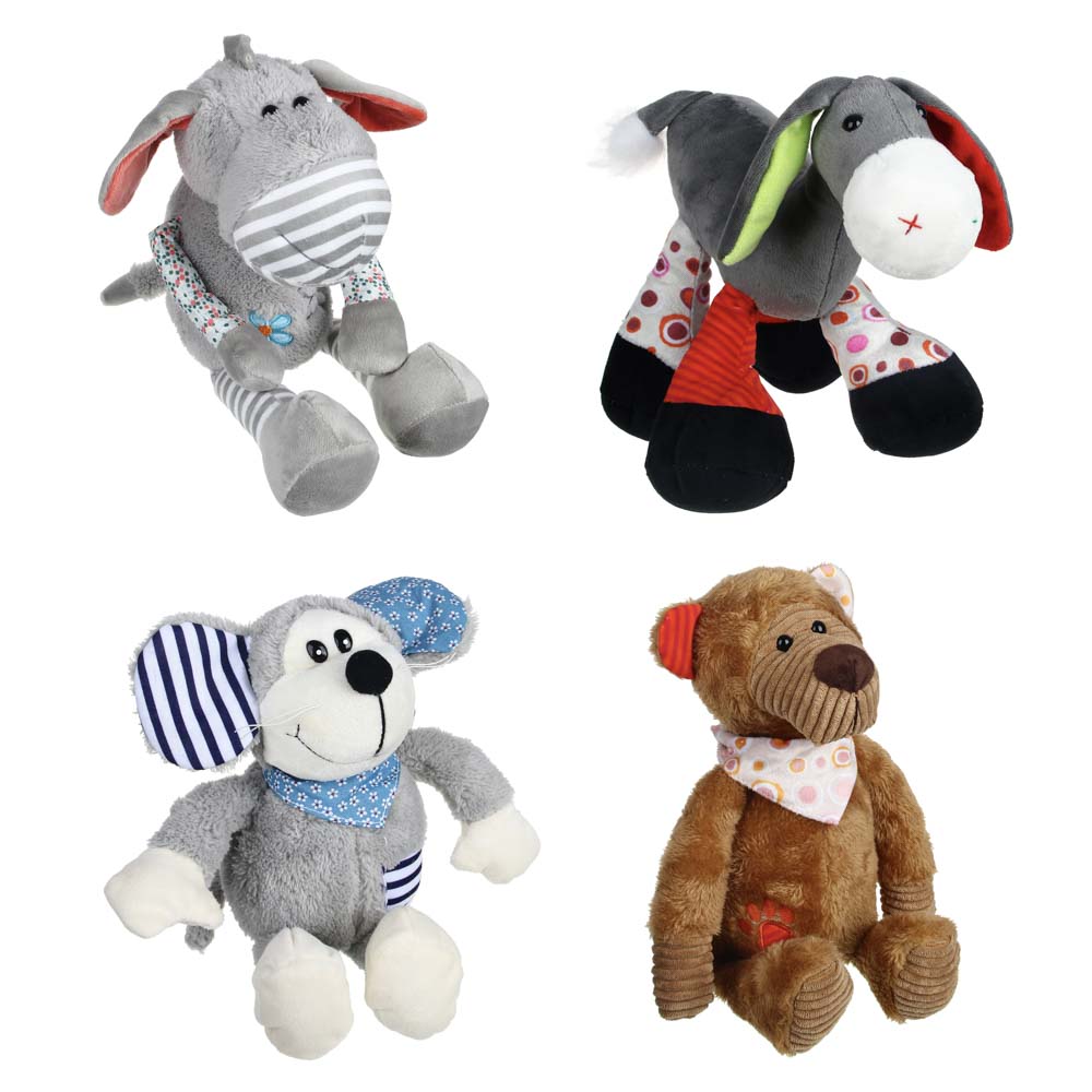 МЕШОК ПОДАРКОВ Игрушка мягкая "Игрушка с заплаткой", полиэстер, 25-37 см, 4 дизайна - #1