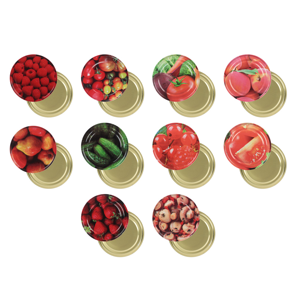 Набор крышек металлических для консервирования СКО, 50шт, D-82мм - #3