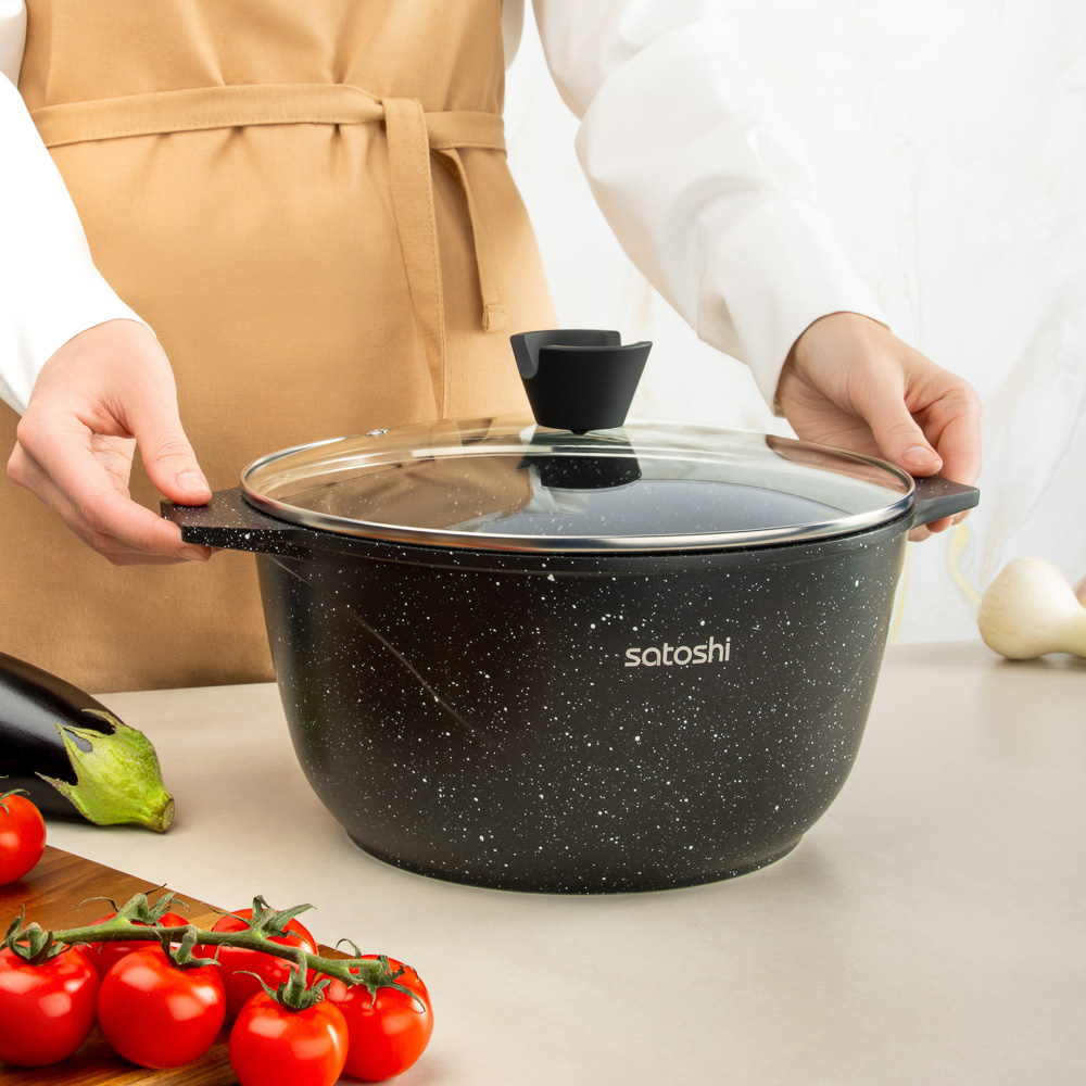 SATOSHI Монфор Казан 26х14,0см, 5,8л, литой алюминий, индукция - #8