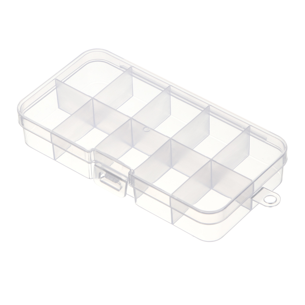 Контейнер для бисера 10 отделений, 12,7x6,5x2,3см, пластик - #3