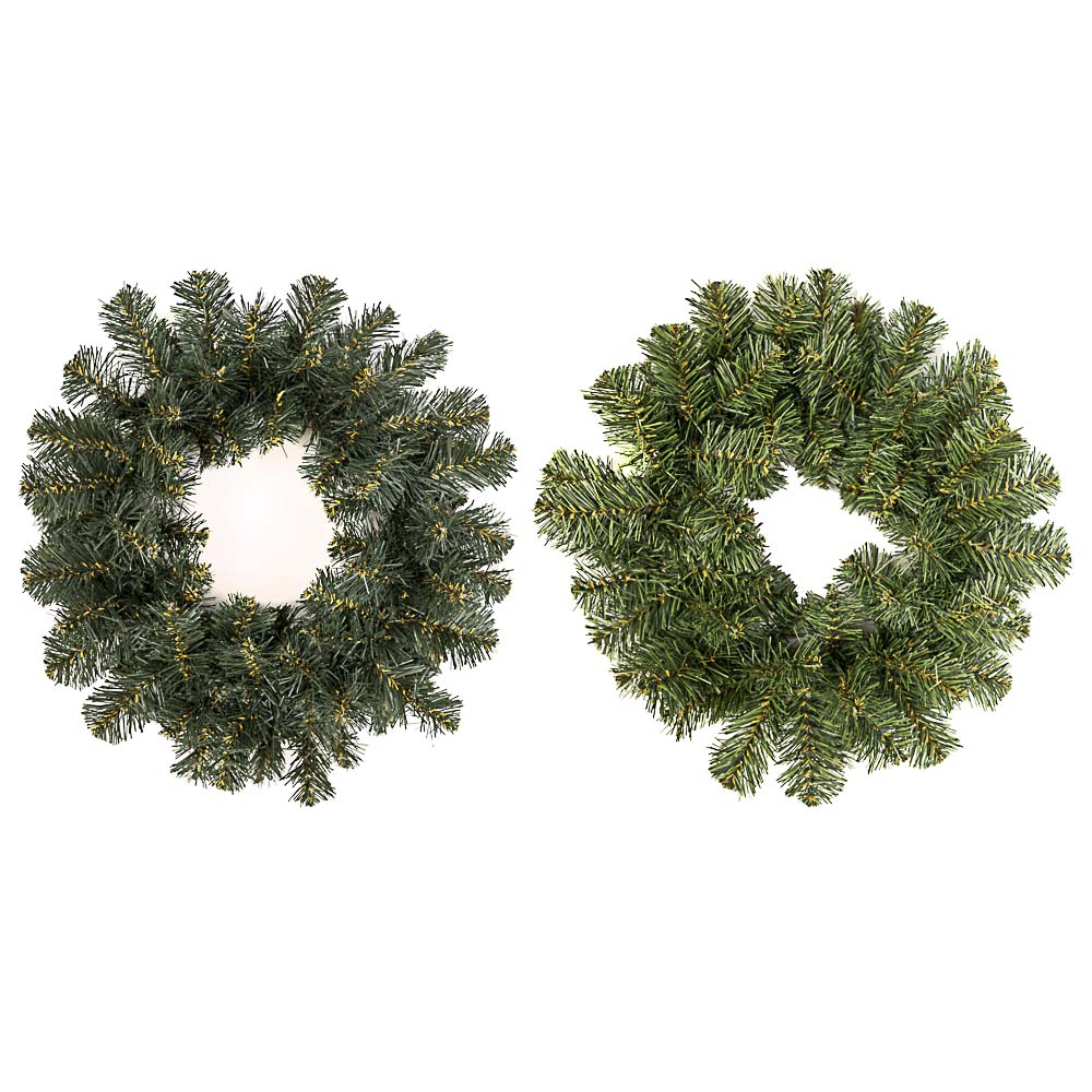 Венок рождественский Сноубум, зеленый 30 см - #1