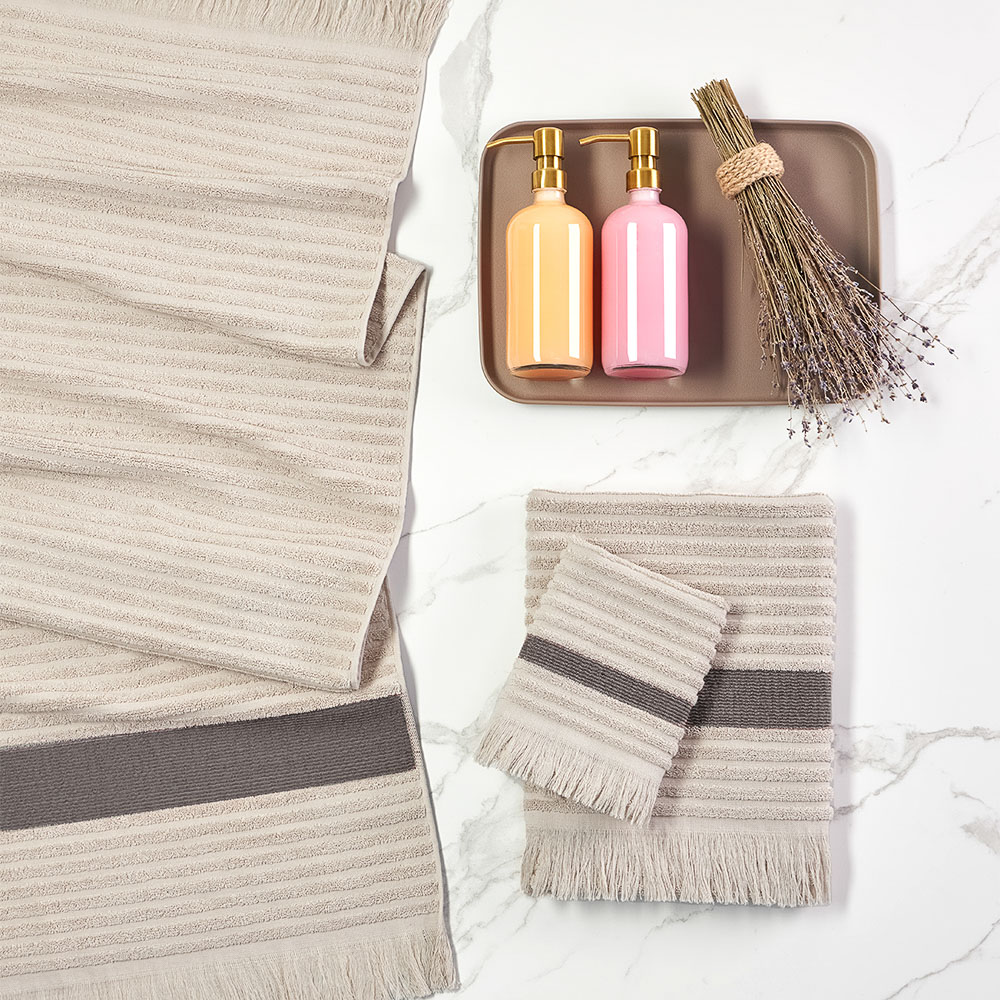 PROVANCE Хейзел Полотенце махровое, 100% хлопок, 70х130см, 500гр/м, бежевый - #11