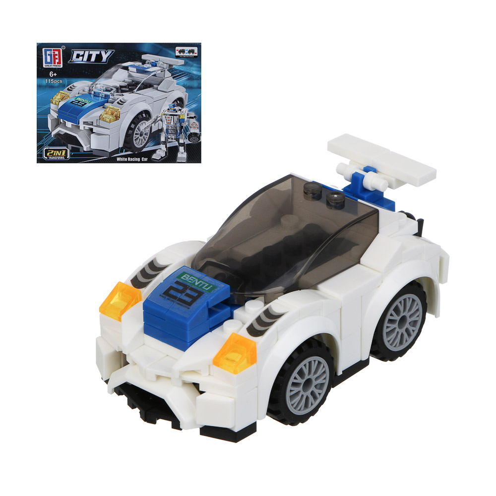 ИГРОЛЕНД Конструктор "Гоночные машинки-2", 117-123 дет., 21х4,3х15,5 см, ABS, 4 вида - #1