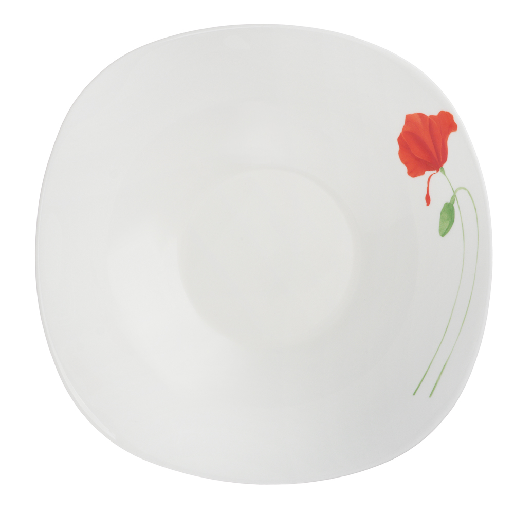 MILLIMI Маки Салатник, опаловое стекло, 1430мл, 23х6.7см, квадратная форма - #5