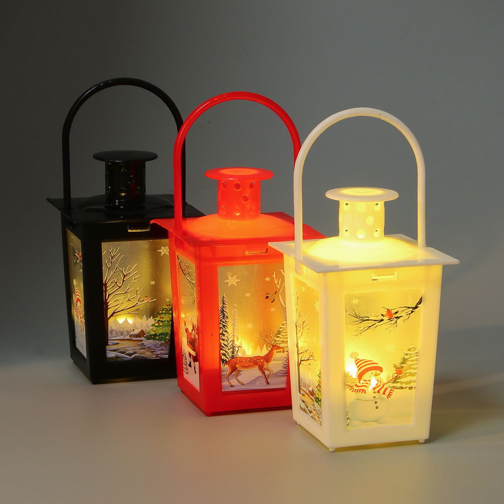 СНОУ БУМ Светильник декоративный LED в виде фонаря, 7x11,6см, PP, 3хAG10, 1 режим, 3 дизайна - #10