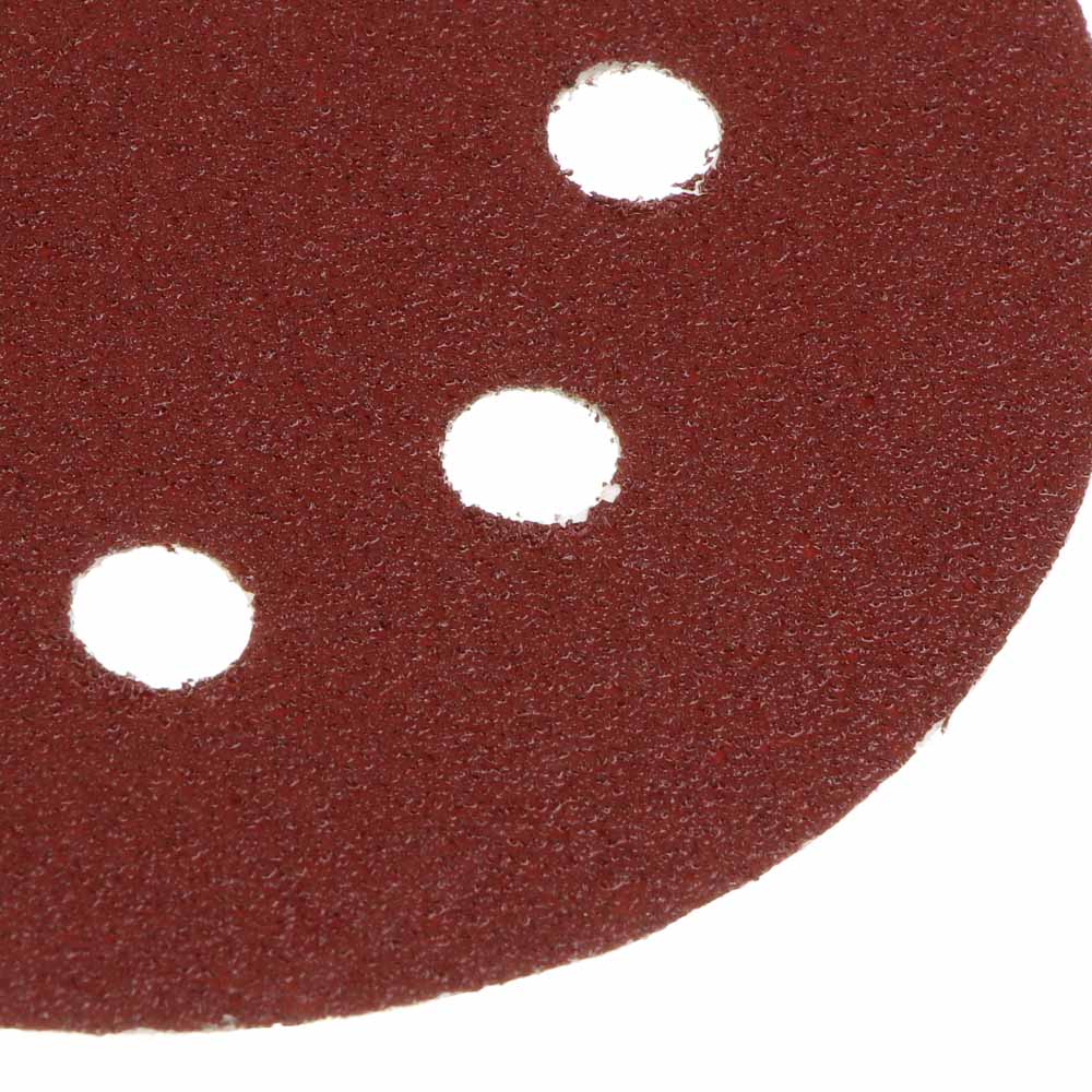 ЕРМАК Круг шлифовальный из абразивной бумаги на велкро основе, 8 отверстий, P60, 125 мм, 5шт. - #3