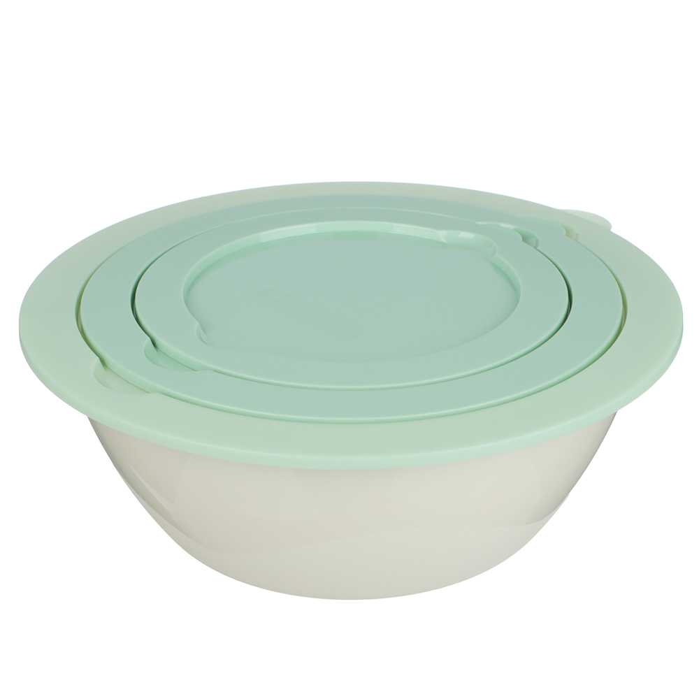 Набор салатников с крышкой Velvet 3шт (3,9л; 2,1л; 1,1л), пластик - #3