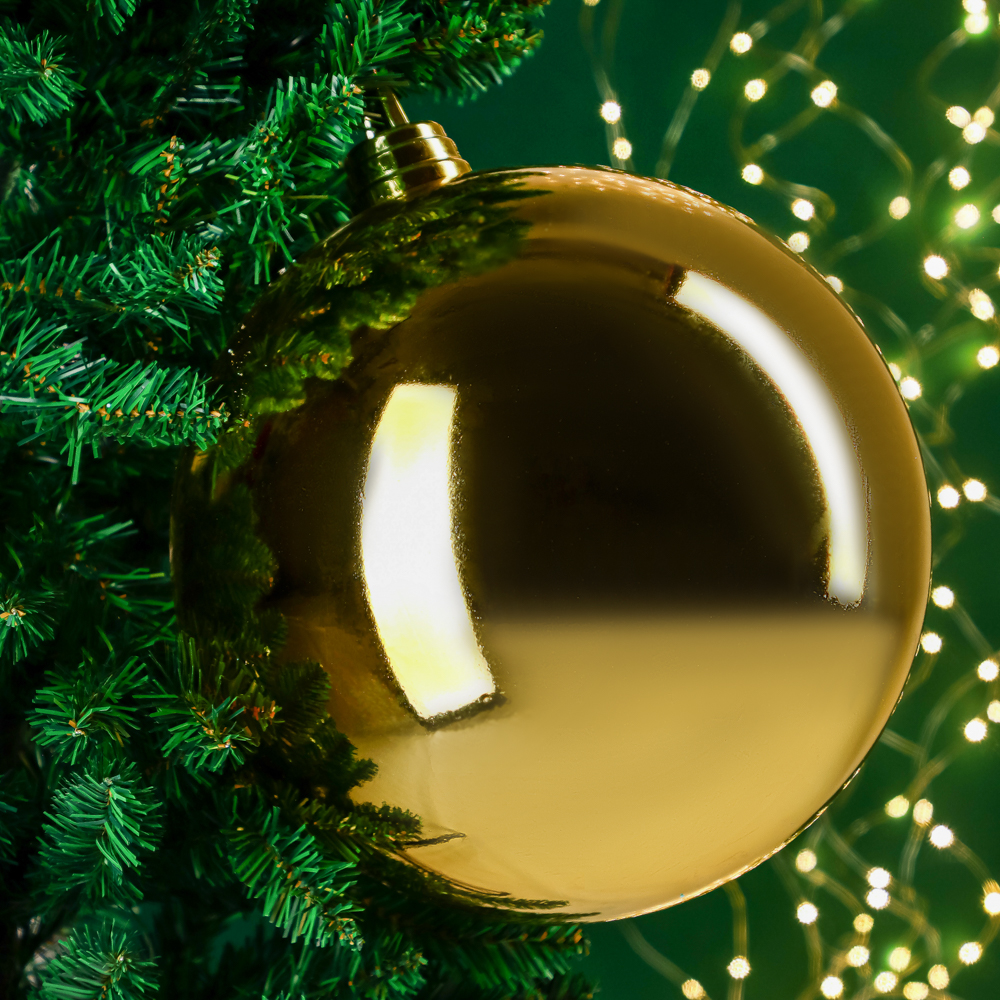 СНОУ БУМ Шар 30см пластик, золото - #3