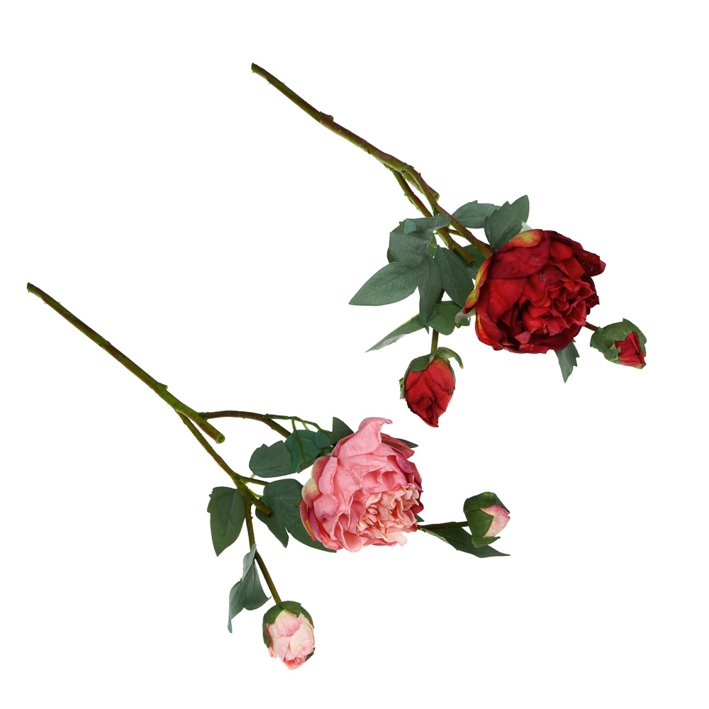 LADECOR Цветок декоративный в виде пионов, пластик, 60 см, 2 цвета - #1