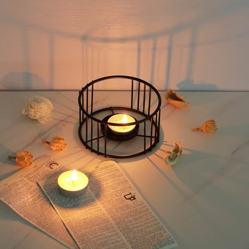 Подсвечник металлический, 11х11х5,5, цвет черный - #2