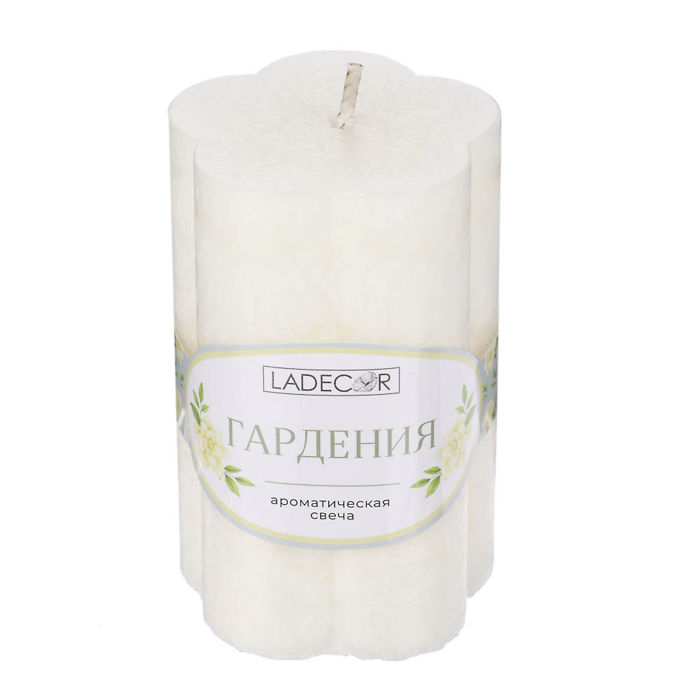 LADECOR Свеча столбик в форме цветка, парафин, 5x7,5 см, 6 цветов - #12