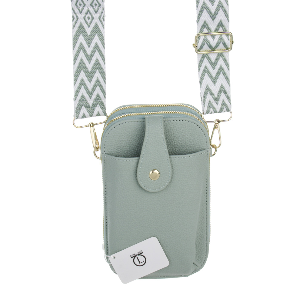 Сумка кроссбоди на декоративном ремне тм ЮL Zigzag, ПУ, металл, 19,5х12 см, 3 цвета - #7