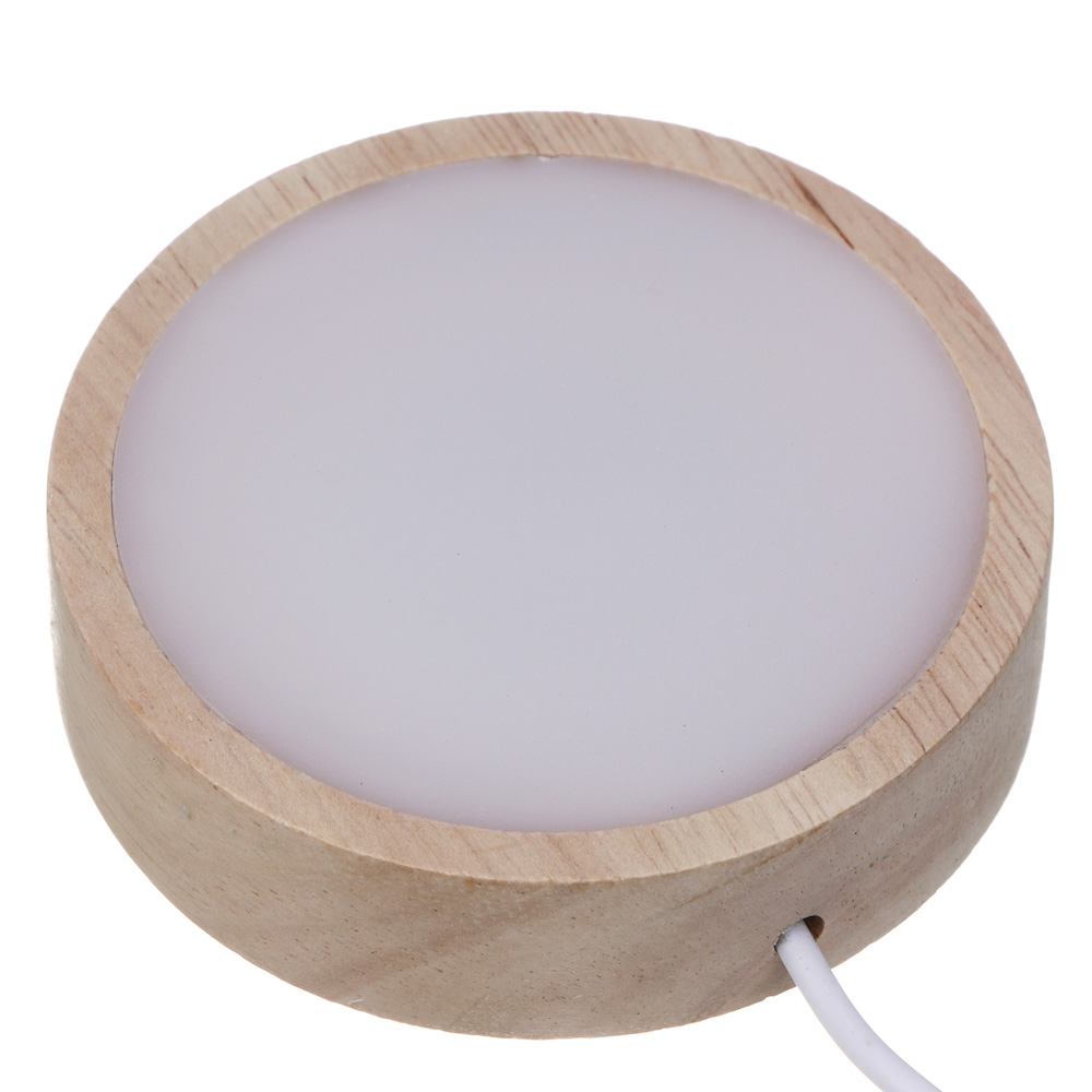 Светильник LED, 8x2 см, каучуковое дерево, пластик, 1 цвет - #1