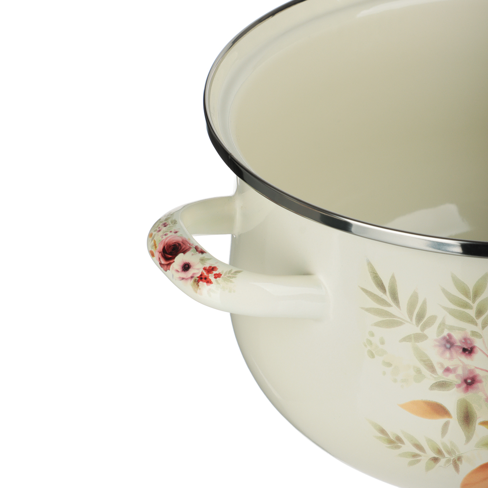 Кастрюля эмалированная VETTA Лаура, 22см, 3,6л, индукция - #3