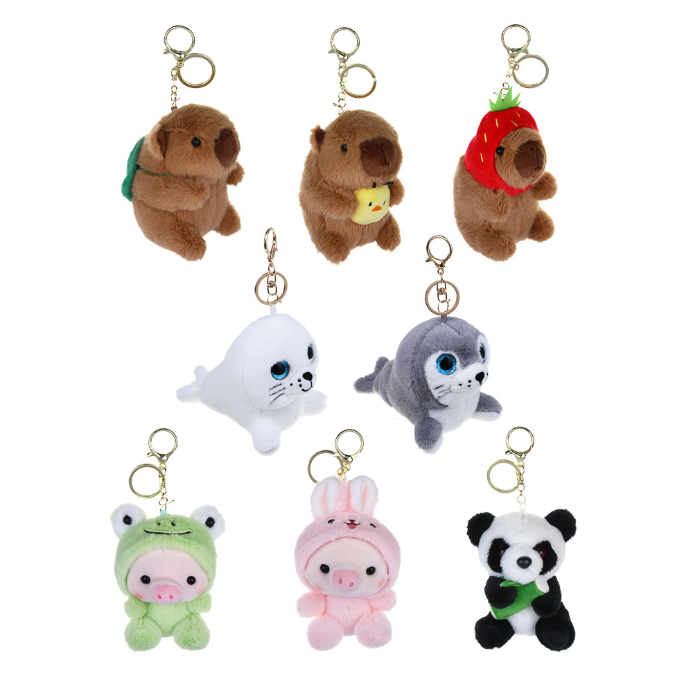 ИГРОЛЕНД Игрушка мягкая "Милые зверюшки" на подвесе, 12 см, полиэстер 4 диз. - #1