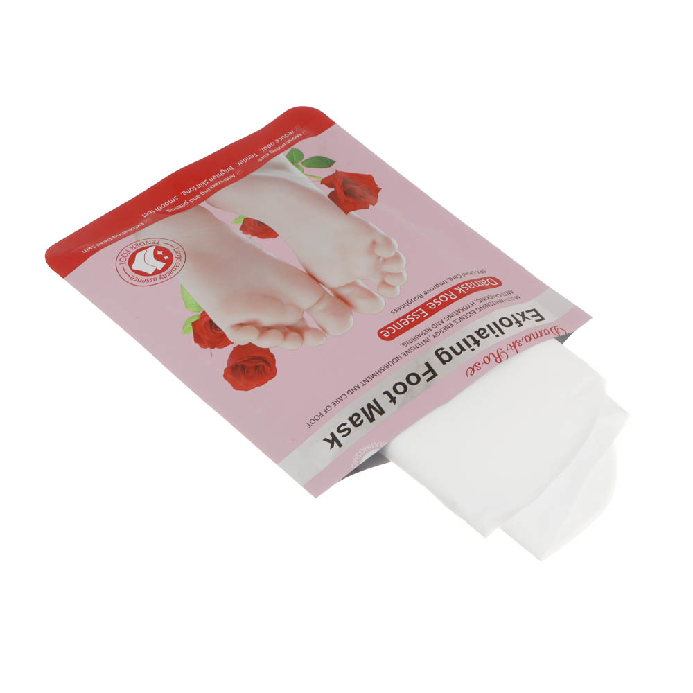 Маска носочки для ног отшелушивающая с дамасской розой тм Sadoer 1 пара, 35гр - #3