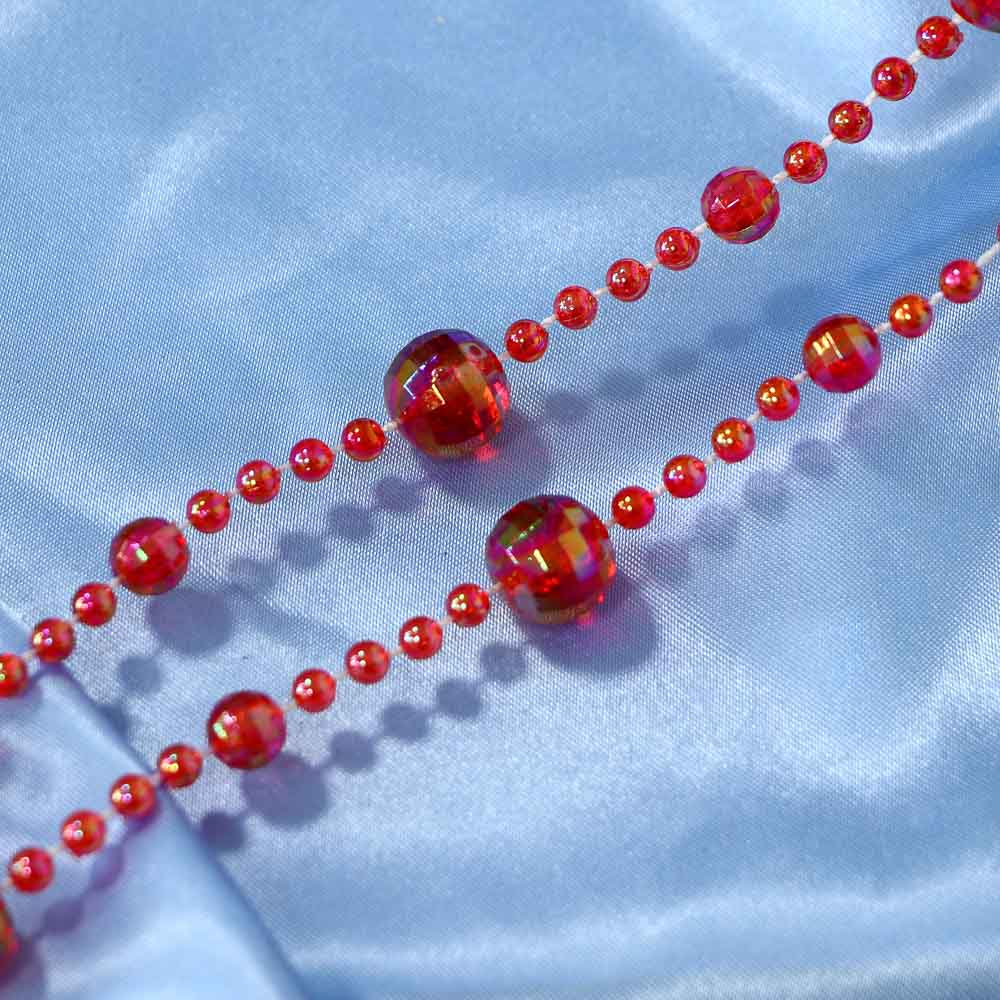 СНОУ БУМ Бусы декоративные 1,4x270 см, красный, 26-474 - #5