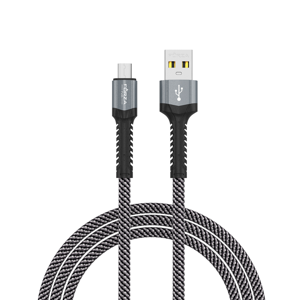 FORZA Кабель для зарядки Вернисаж microUSB, 1м, Быстрая зарядка 2.4А, 12W, тканевый , 3 цвета - #6