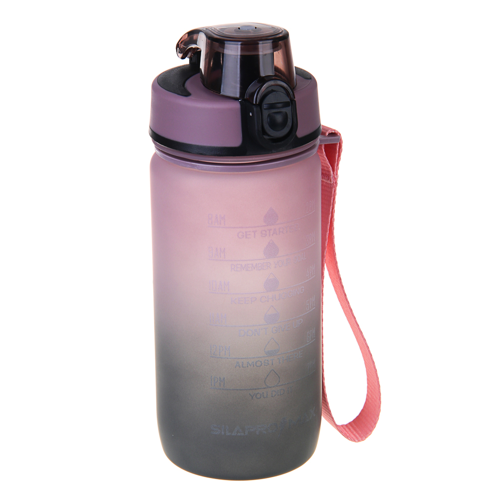 SILAPRO MAX Бутылка спортивная с замком, ULTIMATE GREY -ELDERBERRY, 550мл, РС - #2