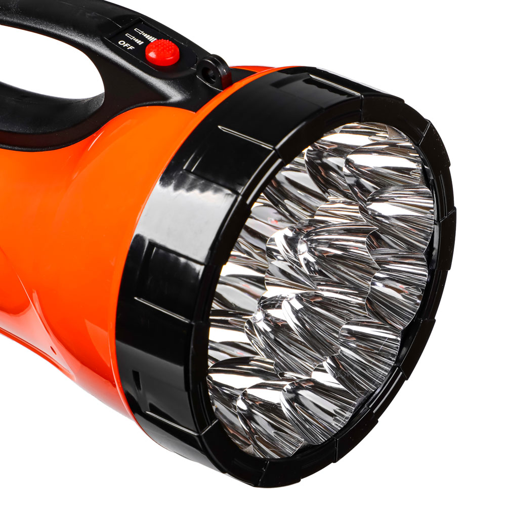 ЕРМАК Фонарь прожектор 18 ярк. LED, 3xАА / вилка 220В, пластик, 17x11 см - #8
